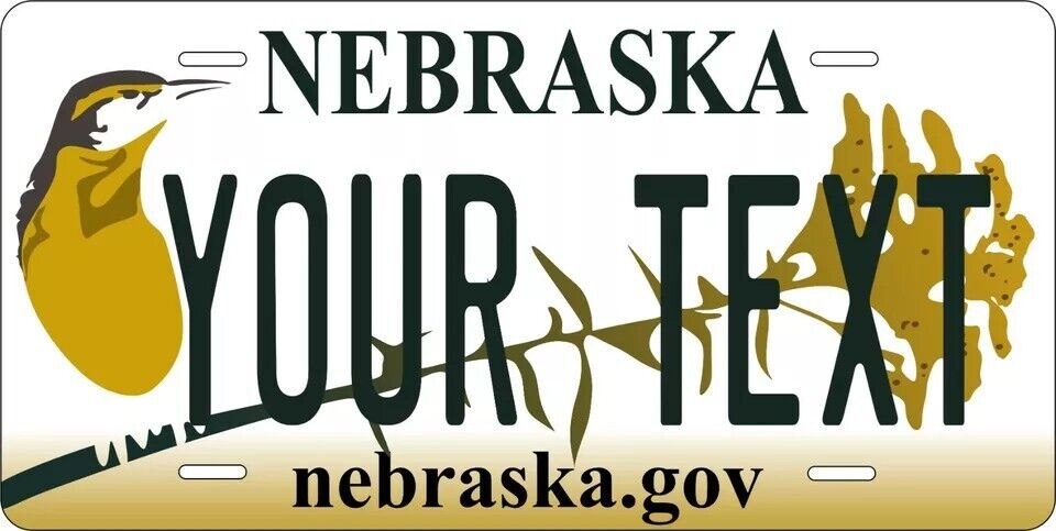 Nebraska 2011 Custom State License Plate Personalized 12"x6" Size