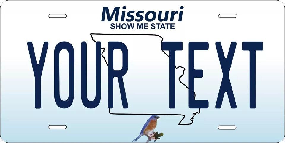 Missouri Bird Custom State License Plate Personalized 12"x6" Size