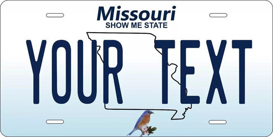 Missouri Bird Custom State License Plate Personalized 12"x6" Size