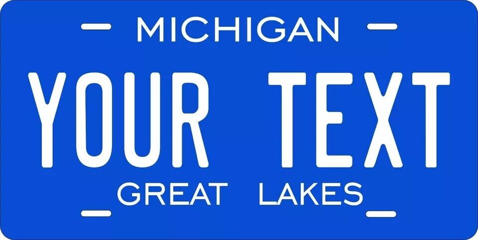 Michigan Blue Custom State License Plate Personalized 12"x6" Size