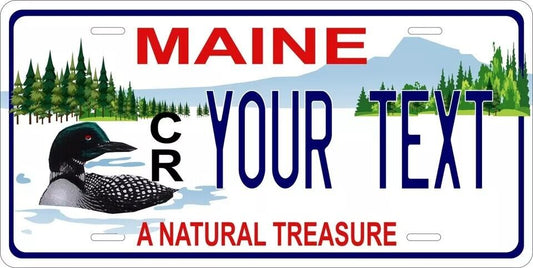 Maine Loon Custom State License Plate Personalized 12"x6" Size