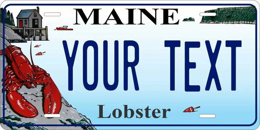 Maine Lobster Left Custom State License Plate Personalized 12"x6" Size