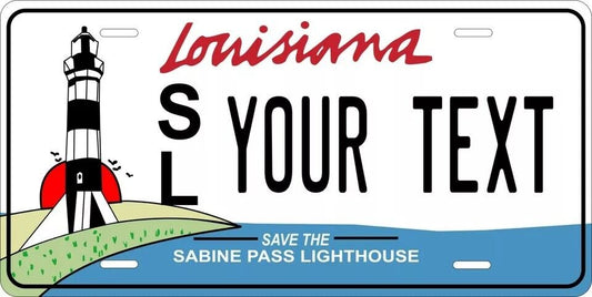 Louisiana Sabine Custom State License Plate Personalized 12"x6" Size