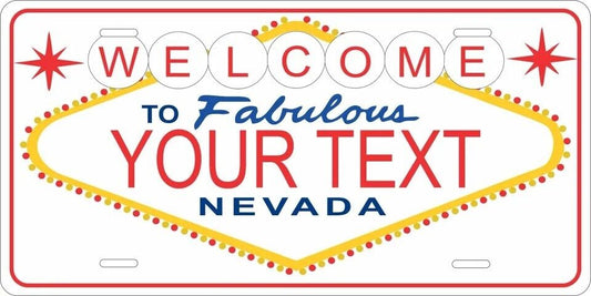 Las Vegas Fabulous Custom State License Plate Personalized 12"x6" Size