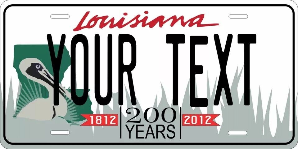 Louisiana 2011 Custom State License Plate Personalized 12"x6" Size