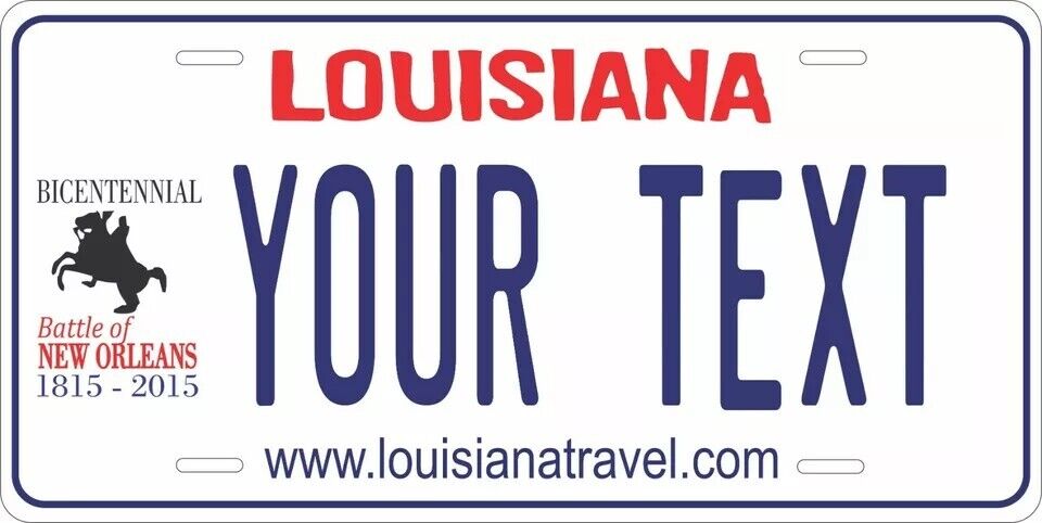 Louisiana 2014 Custom State License Plate Personalized 12"x6" Size