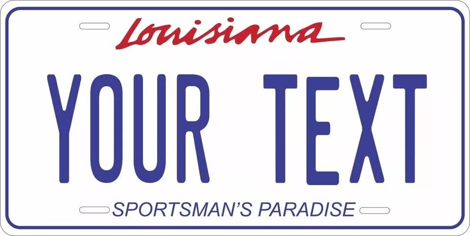 Louisiana 1993 Custom State License Plate Personalized 12"x6" Size