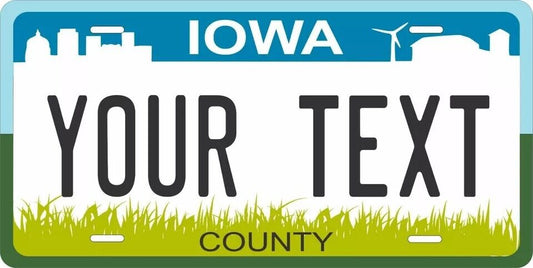 Iowa 2018 Custom State License Plate Personalized 12"x6" Size