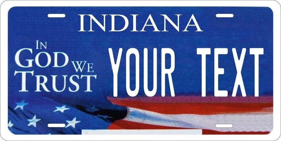 Indiana 2012 In God Custom State License Plate Personalized 12"x6" Size