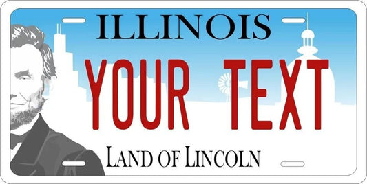 Illinois 2017 Custom State License Plate Personalized 12"x6" Size