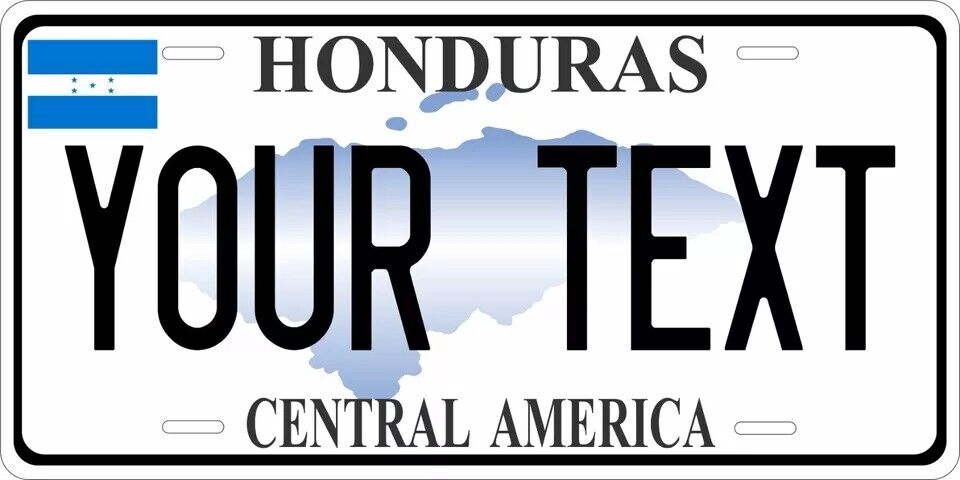 Honduras Map Custom State License Plate Personalized 12"x6" Size