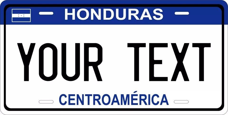 Honduras Blue Custom State License Plate Personalized 12"x6" Size