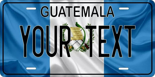 Guatemala Flag Custom State License Plate Personalized 12"x6" Size