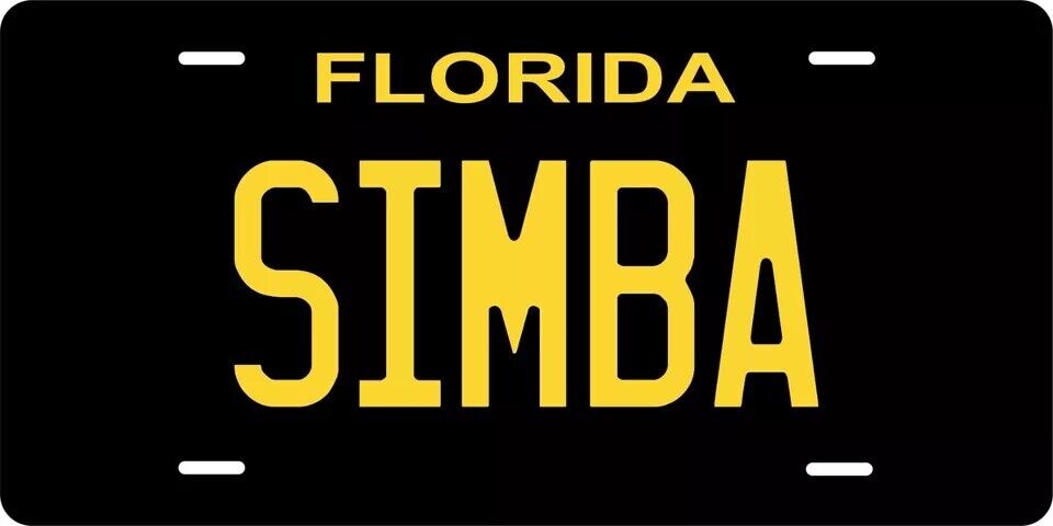 Florida Black Custom State License Plate Personalized 12"x6" Size