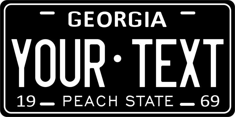 Georgia 1969 Custom State License Plate Personalized 12"x6" Size