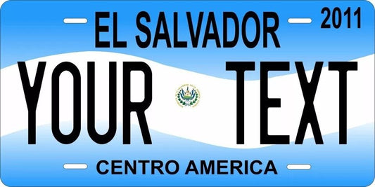 El Salvador 2011 Custom State License Plate Personalized 12"x6" Size