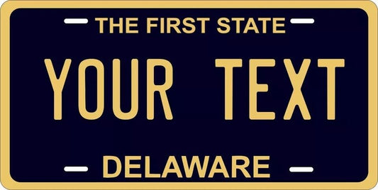 Delaware Custom State License Plate Personalized 12"x6" Size