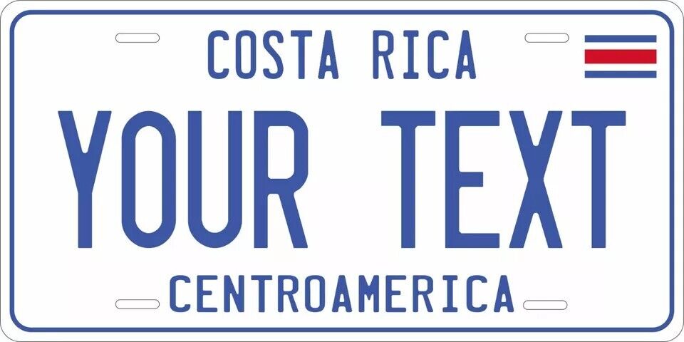 Costa Rica 2012 Custom State License Plate Personalized 12"x6" Size