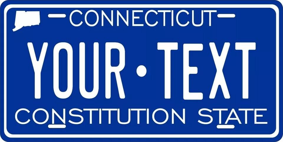 Connecticut 1987 Custom State License Plate Personalized 12"x6" Size