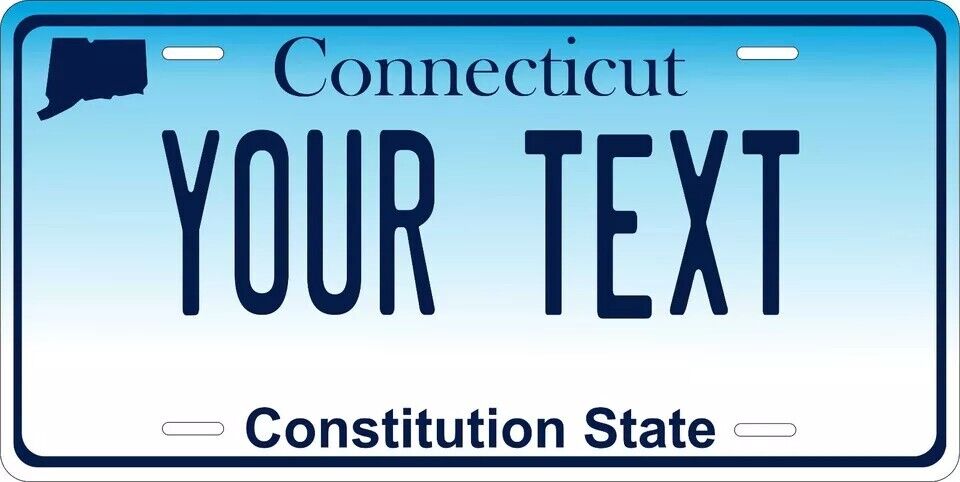 Connecticut 2015 Custom State License Plate Personalized 12"x6" Size