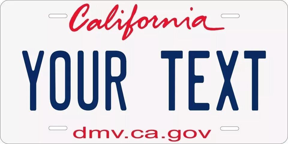 California 2011 Custom State License Plate Personalized 12"x6" Size