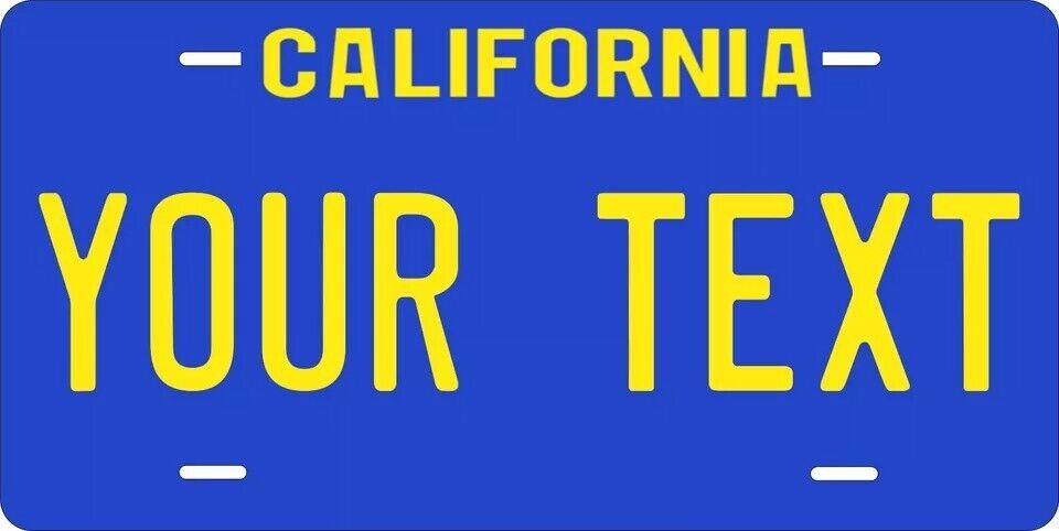 California Blue Custom State License Plate Personalized 12"x6" Size