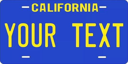 California Blue Custom State License Plate Personalized 12"x6" Size