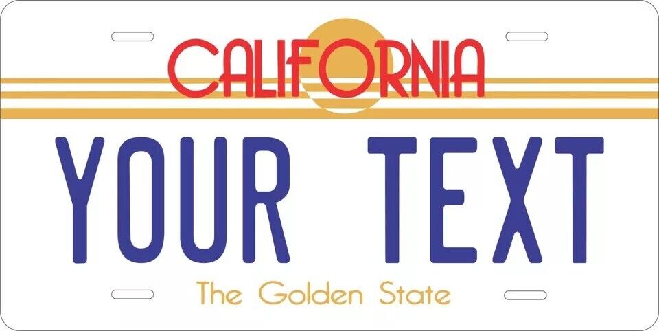 California 1982 Custom State License Plate Personalized 12"x6" Size