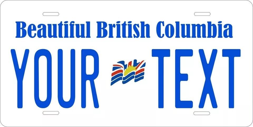 British Columbia 1985 Custom State License Plate Personalized 12"x6" Size