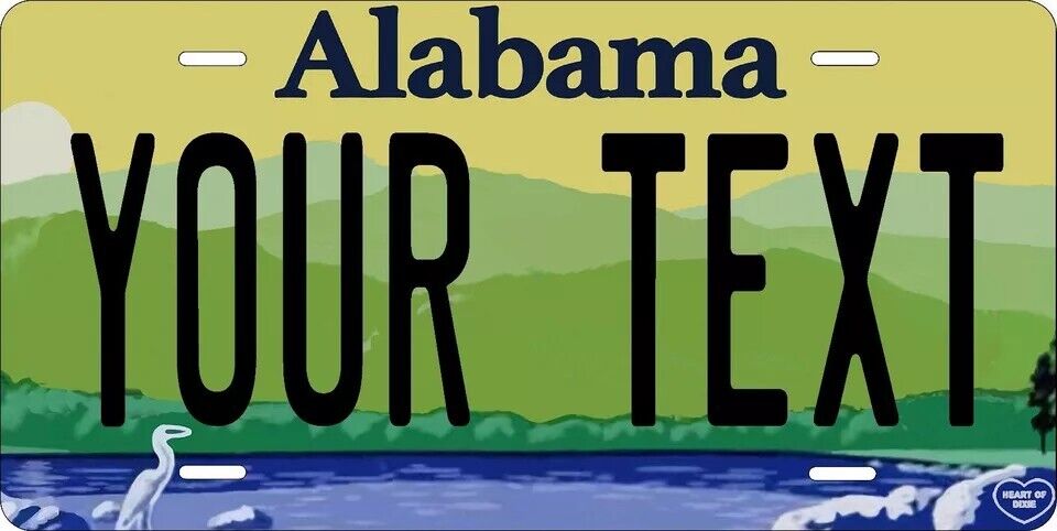 Alabama 1 Custom State License Plate Personalized 12"x6" Size