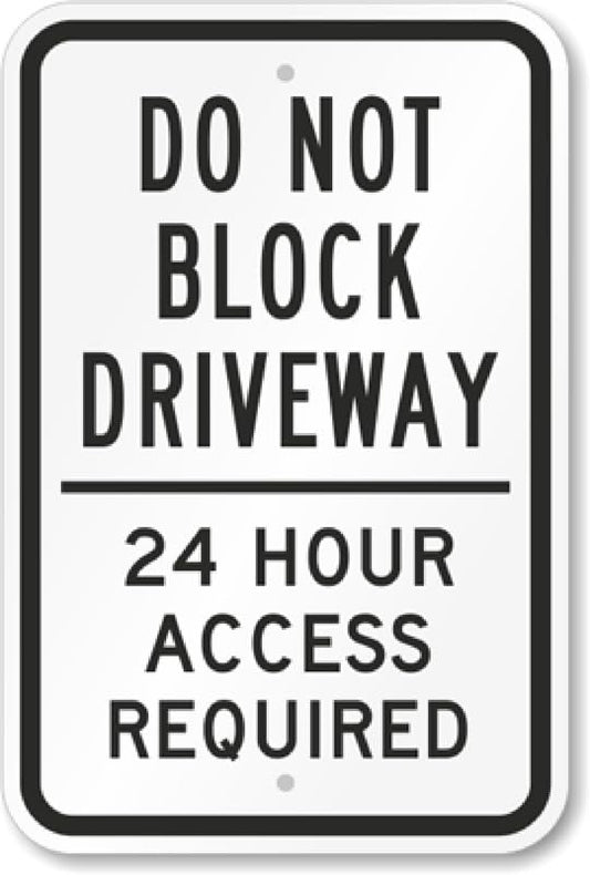 24 Hour Access Aluminum Weatherproof  Sign p00065