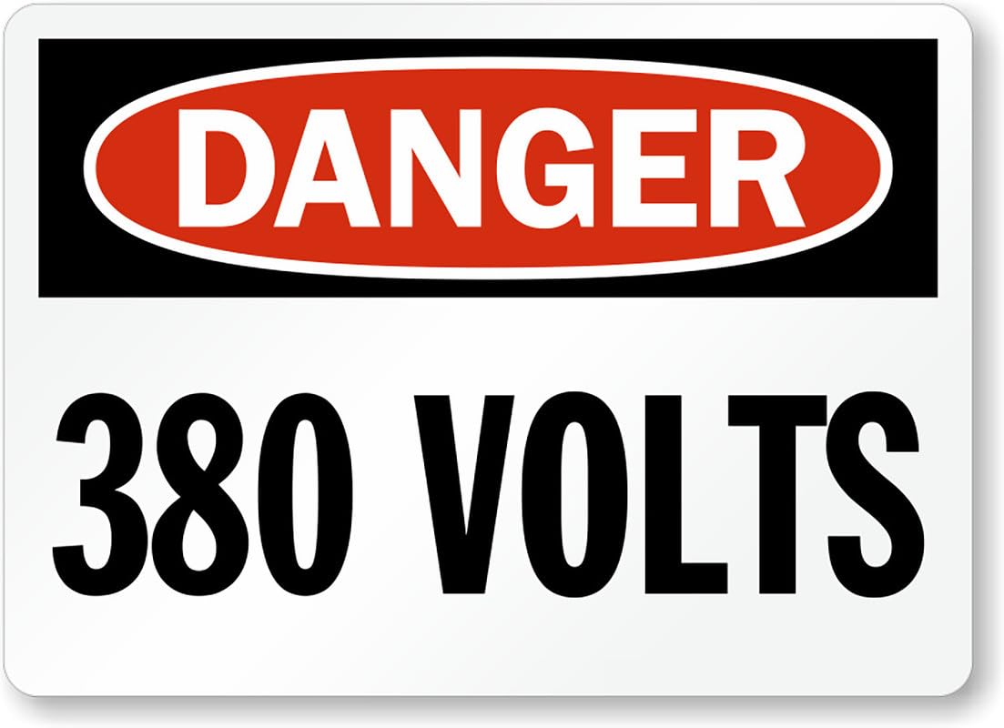 380 Volts Osha Danger Aluminum Weatherproof  Sign p00118