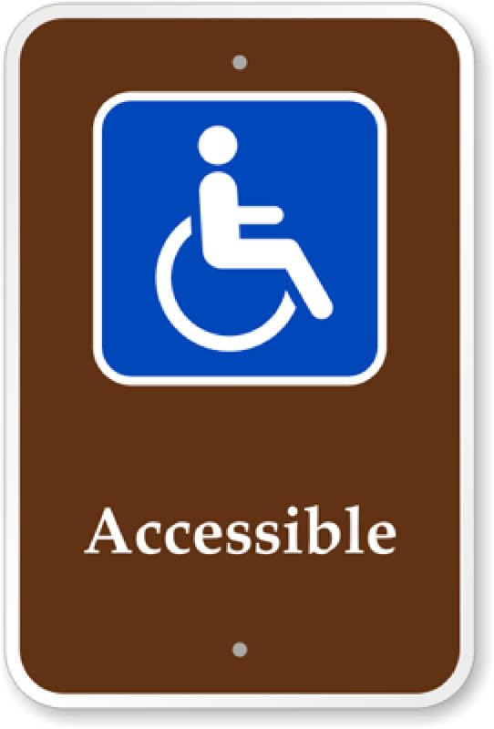 Accessible Campground Park Aluminum Weatherproof  Sign p00152