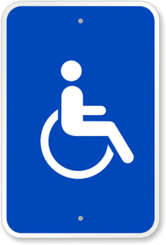 Accessible Handicap Symbol Aluminum Weatherproof  Sign p00155