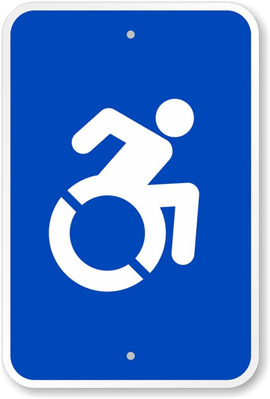 Accessible Handicap Symbol Aluminum Weatherproof  Sign p00156