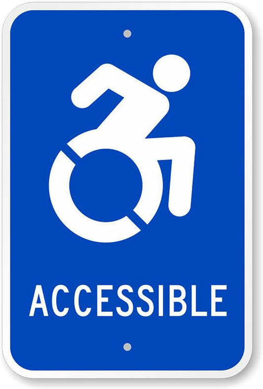 Accessible Aluminum Weatherproof  Sign p00166