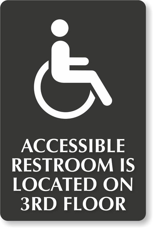Accessible Restroom Custom Engraved Aluminum Weatherproof  Sign p00162