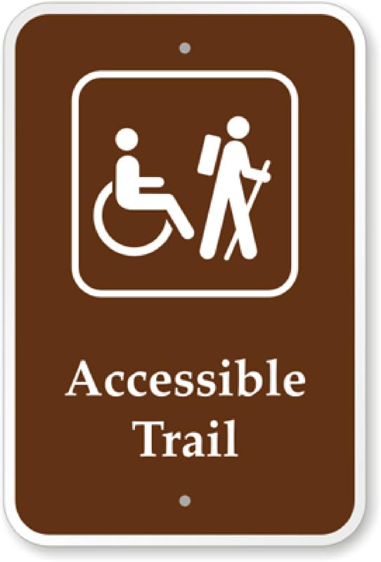 Accessible Trail Aluminum Weatherproof  Sign p00168