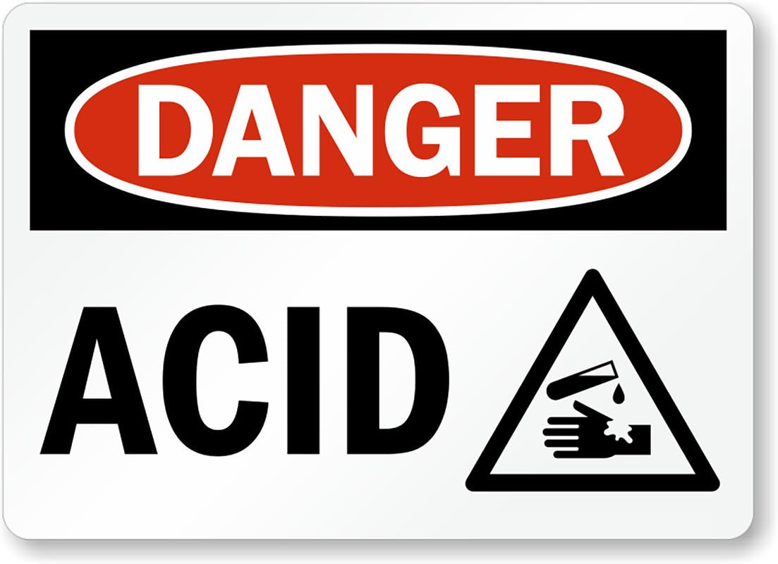 Acid Danger Aluminum Weatherproof  Sign p00208