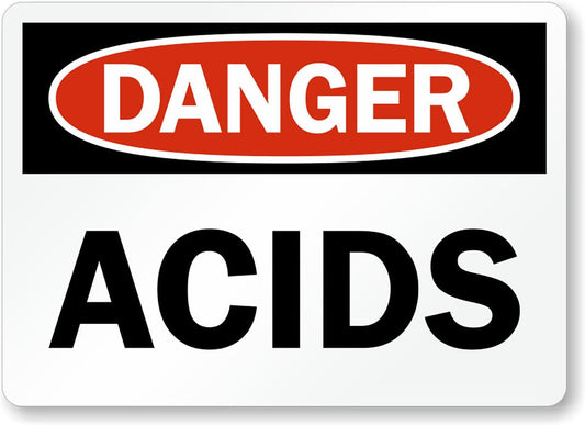 Acids Osha Danger Aluminum Weatherproof  Sign p00210