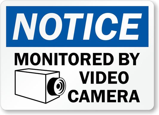 Active Video Camera Notice Aluminum Weatherproof  Sign p00229