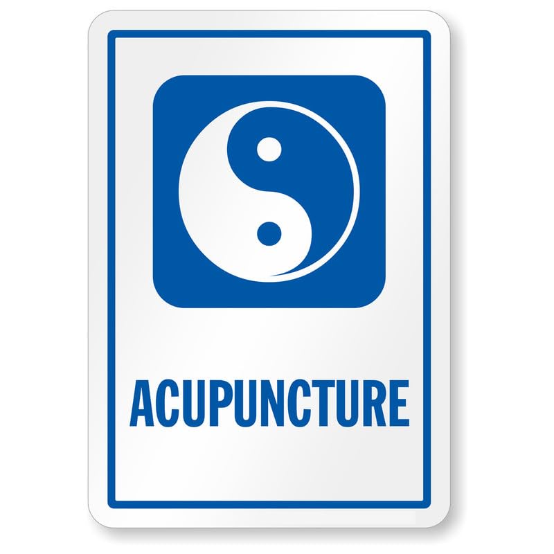 Acupuncture Taijitu Symbol Aluminum Weatherproof  Sign p00237