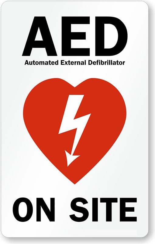 Aed Location Window Decal Aluminum Weatherproof  Sign p00294