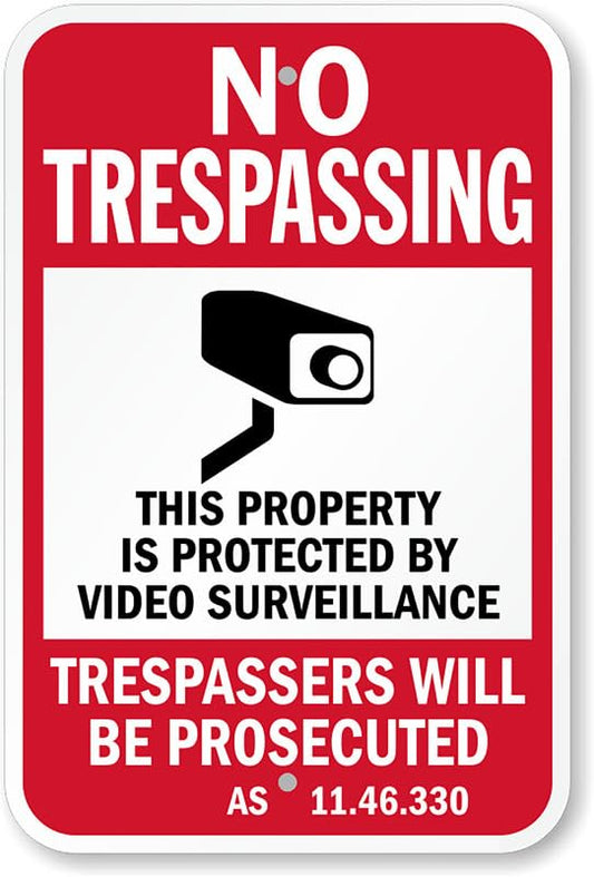 Alaska Video Surveillance Aluminum Weatherproof  Sign p00330