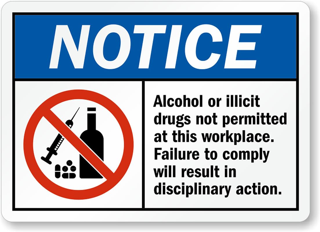 Alcohol Drugs Not Permitted Aluminum Weatherproof  Sign p00335