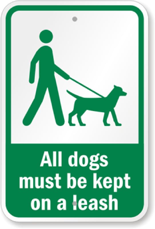 All Dogs Leash Aluminum Weatherproof  Sign p00357