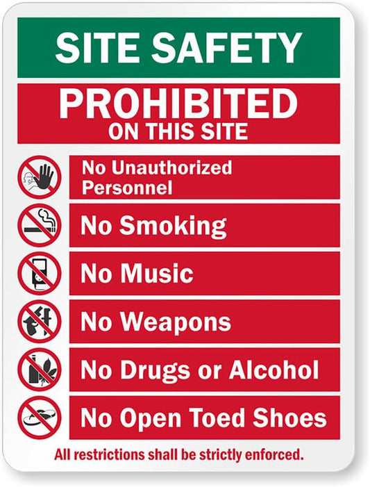 All Restrictions Shall Be Strictly Enforced Aluminum Weatherproof  Sign p00392