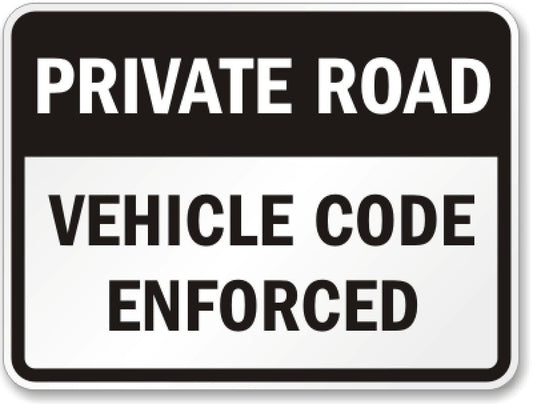 Aluminum Private Property Aluminum Weatherproof  Sign p00423