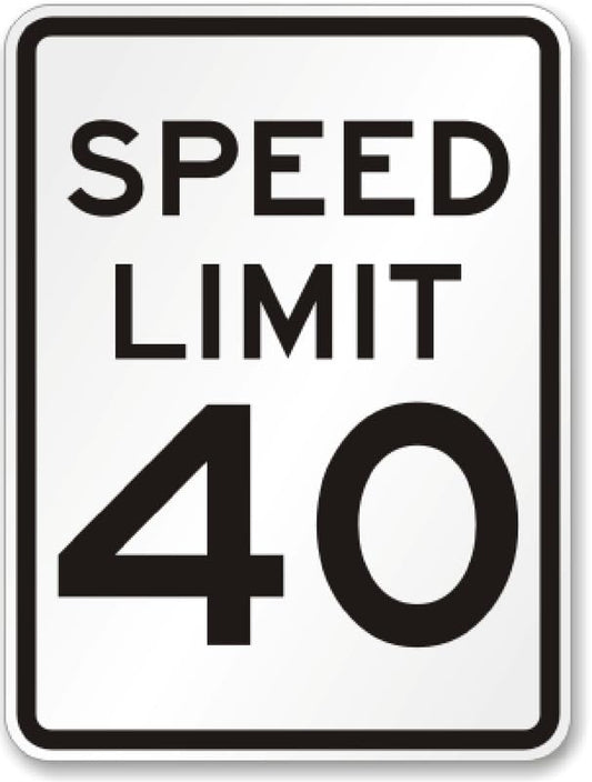 Aluminum Speed Limit Aluminum Weatherproof  Sign p00428