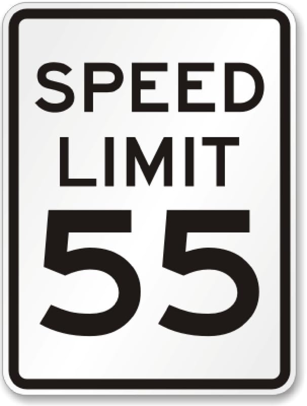 Aluminum Speed Limit Aluminum Weatherproof  Sign p00431